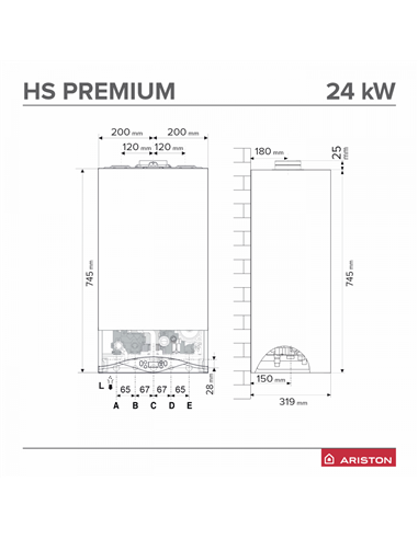Centrala termica pe gaz in condensatie ARISTON HS PREMIUM 24 EU2