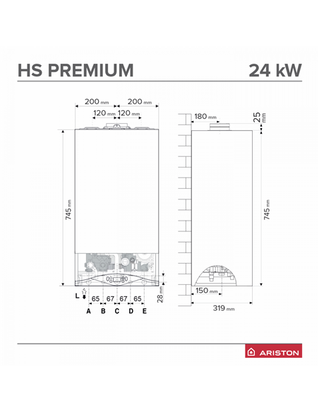 Centrala termica pe gaz in condensatie ARISTON HS PREMIUM 24 EU2