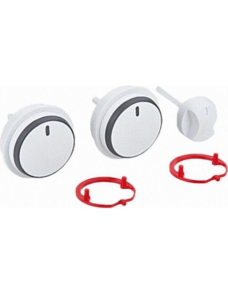Buttons white, kit of 3